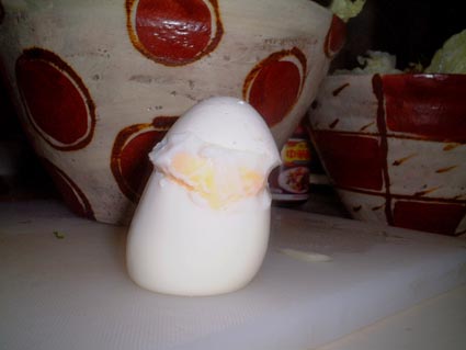 artistic boiled egg!